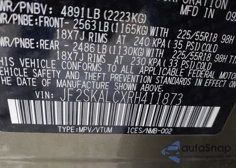 2024 Subaru Forester Limited z USA, uszkodzony, nr VIN JF2SKALCXRH411873